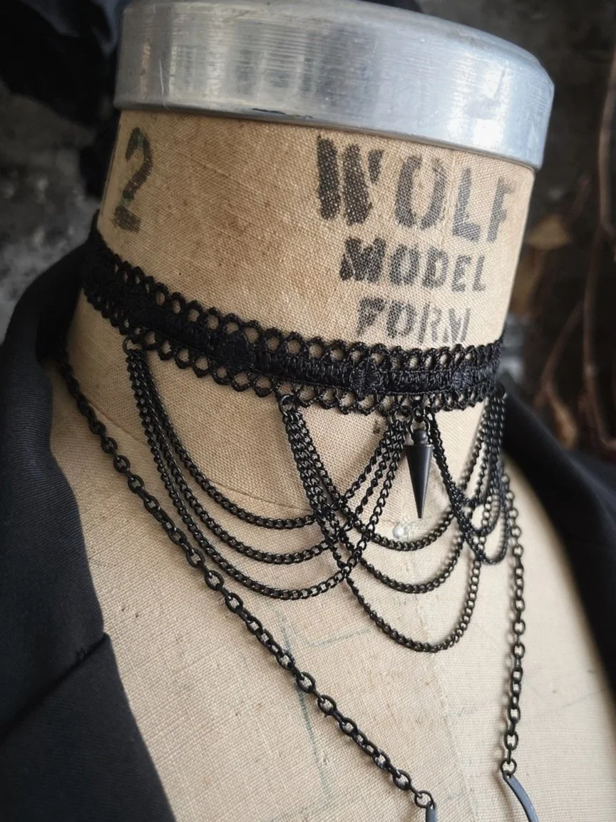 Barbed Chain Choker Necklace — Our Widow